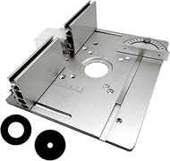 Router Table Insert Plate 2 in 1, Aluminum Alloy Flip Board for Woodworking Bench, Dual Mounting Hol