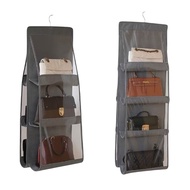 6 Pockets Bag Shoe Handbag Storage Wardrobe Cupboard Closet Hanger Tempat Simpanan Beg Almari