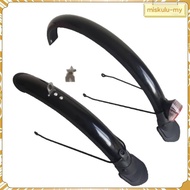 [MiskuluMY] 20 Inch Folding Bike Mudguard Set Spray Protection Black Pedal Cycle Mudguard Set Bendab