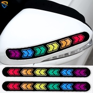 2Pairs Cool Car Motorbike Night Driving Reflective Warning Safety Sticker for Auto Bumper Trunk Rearview Mirror Styling Decal