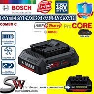 COMBO Bosch 1X / 2X ProCORE Battery Pack 18V 4.0Ah Professional