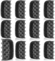 Maxcheck 12 Pcs Filter Pad Foam Aquarium Filter Accessories Compatible with Fluval 106/107/206/207 Aquarium Filter Media Parts Replacement, Black