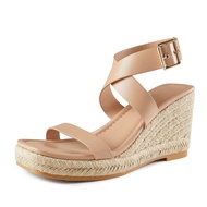 Women's Wedge Sandals Espadrille Strappy Platform Wedge Heels Sandals Casual Summer Beach Sandals We
