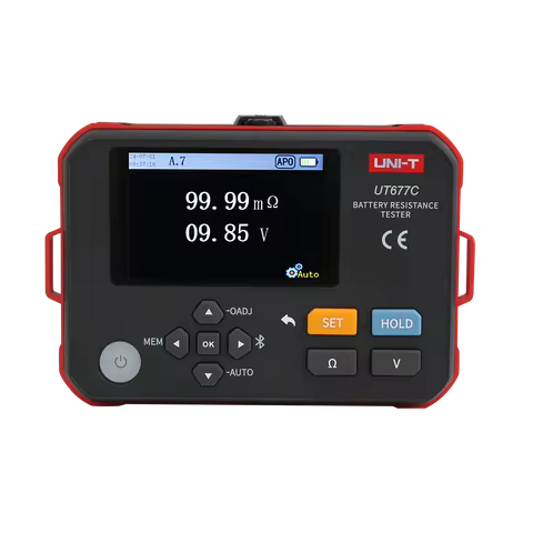 UNI-T UT677C Battery Internal Resistance And Insulation Tester 0 3Ω Ohmmeter Data Hold For Lead Acid