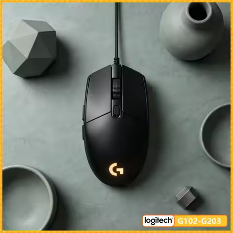 Logitech G203 Prodigy Wired Gaming Mouse 8000 DPI RGB Lighting 6 Buttons On-Board Memory 1ms Respons