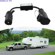 [ANGELA]Trailer Light Converter 7-Way Connector Electrical Plug Replacement Round