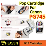 Vision Pop Cartridges for Canon PG745 & PG745s & PG745 XL  for Printer Canon IP2870s, IP2870, TS207,