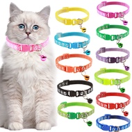 Pet Patch Color Collar Puppy Cat Collar Cat Cat Print Paw Print Bell Buckle Collar [Get Coupon Disco
