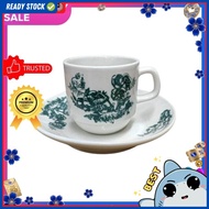 YU Ready Stock Traditional Chinese Floral Coffee Kopi Cup & Saucer sets (12pcs) Set Cawan Kopitiam 1