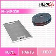 Rinnai RH-269-SSR / RH269SSR / RH 269 SSR Compatible Cooker Hood Carbon filter &amp; Grease Filter - Hepalife