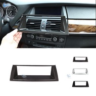 For BMW X5 X6 E70 E71 2007 - 2013 Car Carbon Fiber Style Interior Dashboard Panel Navigation Screen 