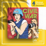 Civil War Film Sticker | Aesthetic Vinyl Fanart Movie A24 Laptop Sticker