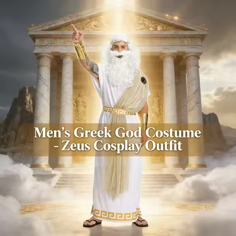 Halloween Costume Greek Mythology Story Zeus Prince Cosplay Adult Male Stage Performance Outfit