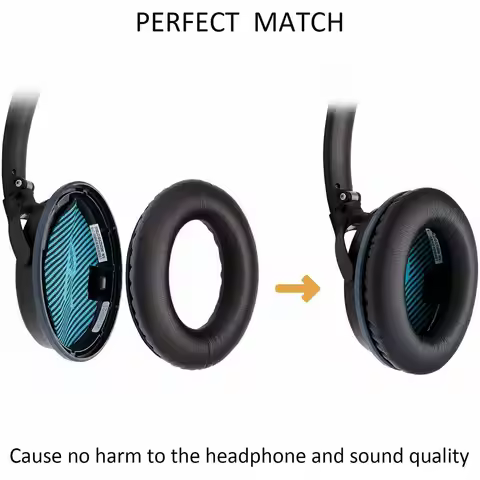 1 Pair Soft Cover Accessory Cushion Earpads Headphone Replacement For Bose QuietComfort2 QC2 QC15 QC