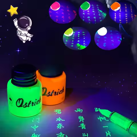 18ML Luminous Invisible Ink Transparent Purple Light Waterproof Color Fluorescent Student Diary Pen 