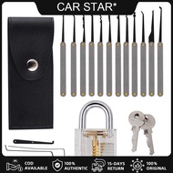 [Free Shipping] 17pcs Training Practice Lock Pick Padlock Picking Unlocking Lock Pick Tools