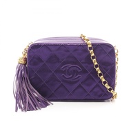 【二手】香奈兒 CHANEL 紫色絎縫流蘇迷你鏈單肩包 女士二手 A