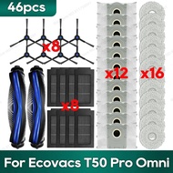 Compatible for Ecovacs T50 Pro Omni / T50 PRO Omni Gen2 Accessories Main Side Brush Hepa Filter Rag 