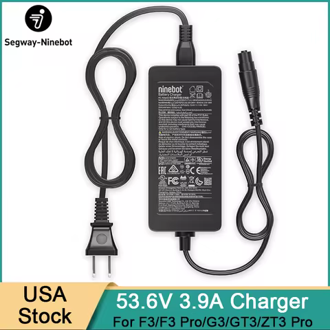 Original 53.6V 3.9A Fast Charger for Segway Ninebot MAX G3/ZT3 Pro/GT3/F3/F3 Pro for 48V Lithium Bat