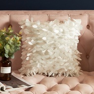 Luxury Cushion Cover 42x42cm Vivid Leaves Covers For Cushions Sofa White/Black Throw Pillow Cover 40x40 Living Room Decor