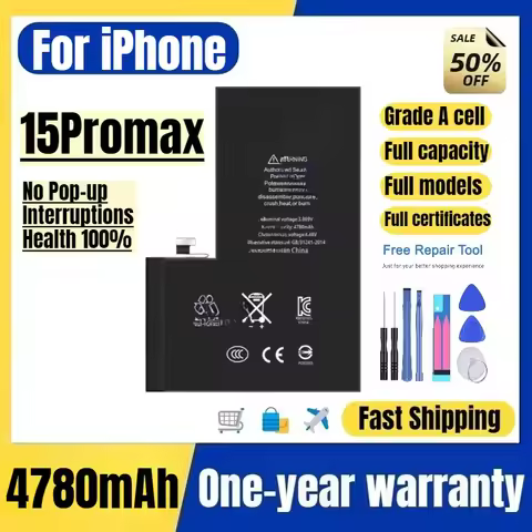 A2849/A3105/A3106 for IPhone 15Promax Mobile Phone Battery No Pop-up Interruptions Health 100% Repla