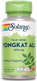 Solaray Tongkat Ali Root 400mg | Traditional Support for Healthy Male Libido, Energy &amp; Performance | 60 VegCaps