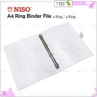 Niso A4 Ring Binder File / 2 Ring 4 Ring File / Folder Organizers/ Document File / Plastic Ring File