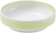 Ogiso Reinforced Porcelain Easy-Scoop Tableware (Large) 5.7 inches (14.5 cm) Round Plate, Bokashi Grass
