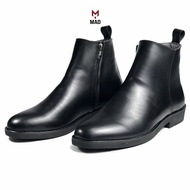 Chelsea Zip Boots MAD Shoes black high-top genuine imported cowhide for men's office