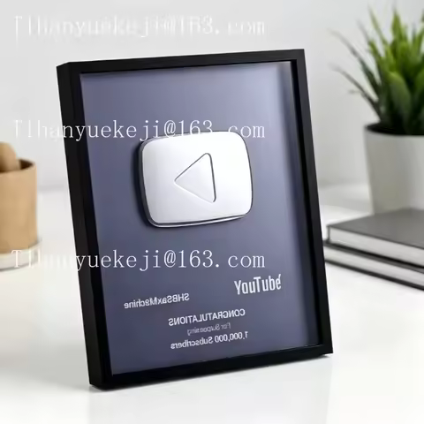 Medal customizationCustom YouTube Play Button Award | Personalized Subscriber Plaque | Content Creat