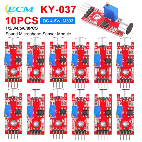 1-10PCS KY-037 High Sensitivity Sound Detection Module DC 4-6V LM393 Microphone Sensor Detection Mod