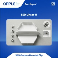 Opple LED Linear Utility Lamp W60 Surface Mounted Clip Linear - Energy Saving - LED Linear-U W60 sur