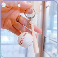 SULIN Baseball Bat Keyring, Handmade Personalized Acrylic Keychain, Fashion Decoration Ornament DIY 