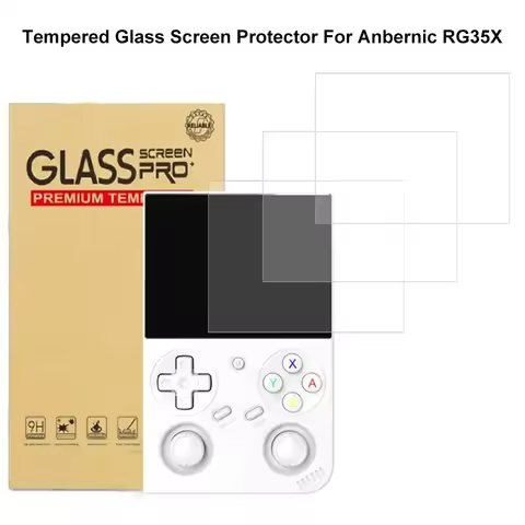 2Pcs Protective Film Anti-scratch Tempered Film 9H HD Tempered Screen Film for Anbernic RG35XX Pro H