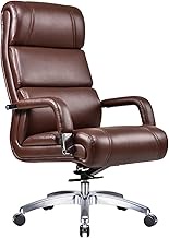 Boss Chair Sedentary Comfort Executive Chairs, PU Leather Computer Chair with Armrests, High Back Ergonomic Office Chair with Headrest Lumbar Support (Color : Brown) interesting