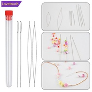 LOVETOUCH 6Pcs/Tube Big Eye Beading Needle DIY Bead Bracelet Needle Jewelry Making Easy Thread Sewin