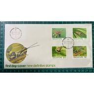 [Offer Price $8.88] 032 FDC 1985 Singapore Insects New Definitive Stamps High Values $10, $5, $2,$1 