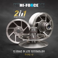 H4R SECONDARY SLIDING SHEAVE SET TYPE-2 2IN1 VARIO 160 STYLO 160 K2S AEROX NMAX OLD LEXI 2DP REAR PU