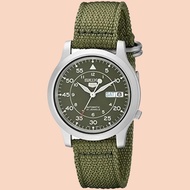 Seiko 5 Watch SNK805 Series 100%Original Watches for Men Stainless Steel with Green Canvas Watch Str