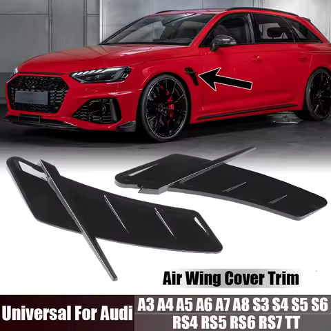 For Audi A3 8V 8P A4 B8 B9 A5 A6 C6 C7 A7 S3 S4 S5 S6 RS3 RS4 RS5 RS6 TT Car Side Fender Air Vents I