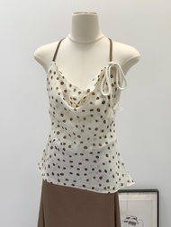 99624 Retro Polka Dot Cross Backless Sexy Camisole