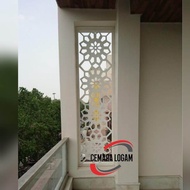 plat plasma cutting 15mm 20x80cm ornamen pintu pagar besi kanopi tempa klasik
