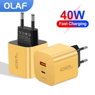 40w Fast Charging Charger Usb Type C Pd20w Qc20w Mobile Phone Adapter For Xiaomi Redmi Iphone Huawei Poco Cellphone Accessories