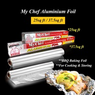 MyChef Aluminium Foil 25sqft 37.5sqft Premium Aluminium Foil 300mm 450mm BBQ Baking Foil