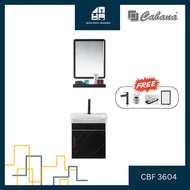 CABANA Stainless Steel Cabinet Basin Set Ceramic Sink with Mirror and Shelf Basin Kabinet Bercermin Sinki Tandas