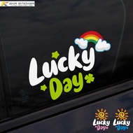 Original Lucky DAY Lucky DAY Car Sticker Electric Car Motorcycle Body Decoration Car Sticker Reflect