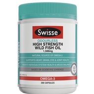 Swisse Ultiboost Odourless High Strength Wild Fish Oil 1500mg 200 Capsules