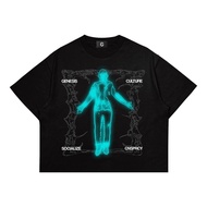 Genesis Conspiracy - Boxy Oversized T-shirt Cult Black Unisex - Cotton Combed 20s