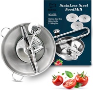 Food Mill with 3 Grinding Milling DiscsBowl & Milling Handle.Dishwasher Safe Stainless Steel meal gr