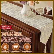 Little Things Taplak Meja French Style Rajut Elegan | Taplak Meja Dekorasi Rumah | Desain Hole Knit